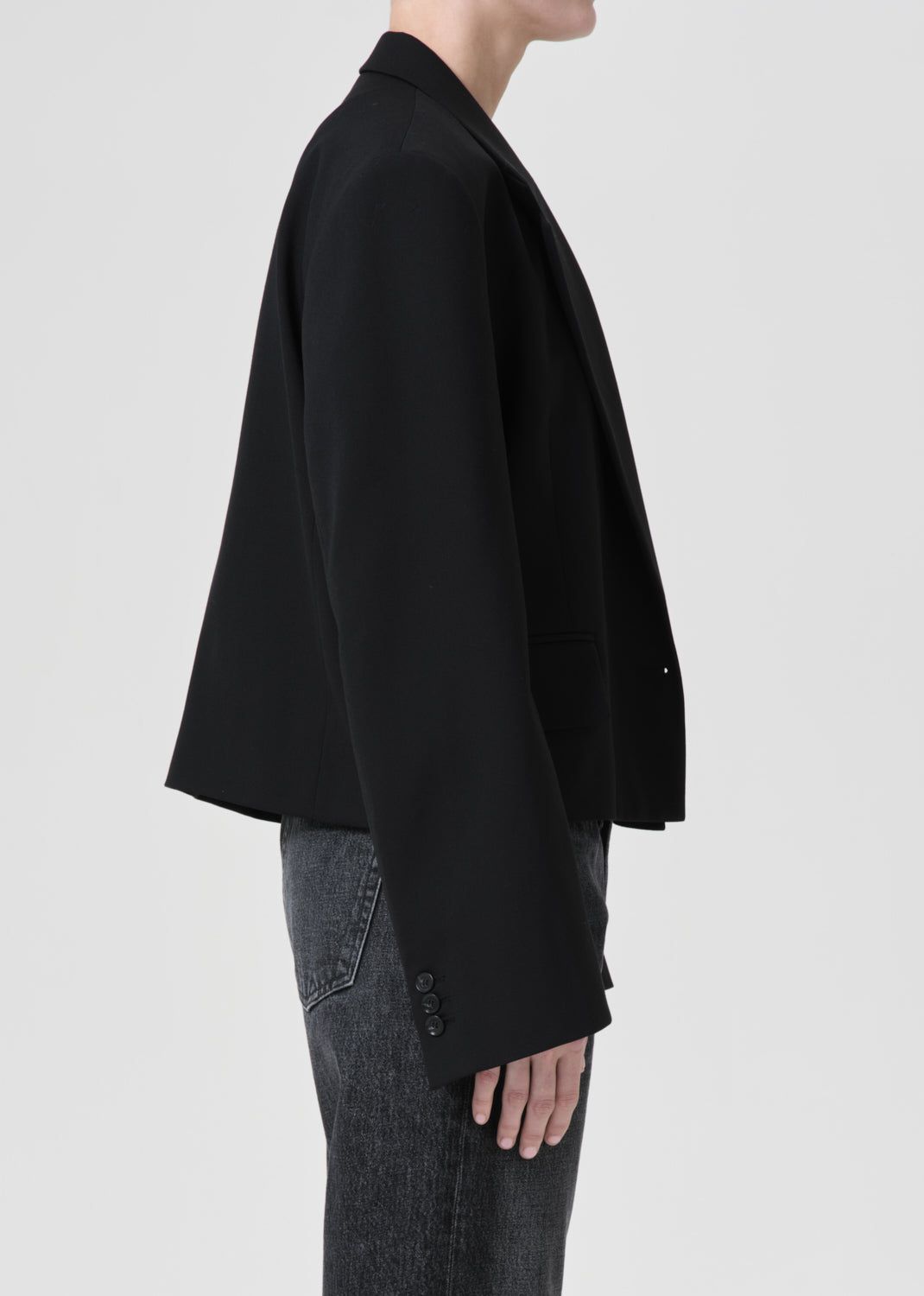 Pantalon Agolde Callie Cropped Blazer Femme Noir | HJRZM-6419