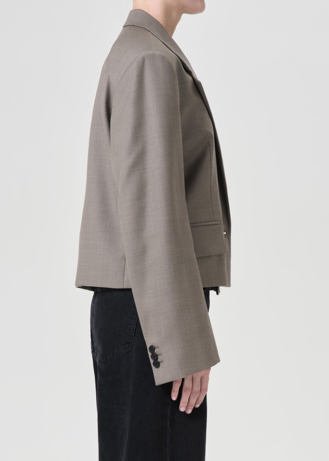 Pantalon Agolde Callie Cropped Blazer Femme Kaki | HNVIG-9534