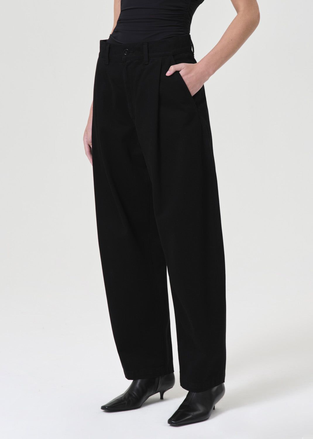 Pantalon Agolde Danika Chino Femme Noir | UOKJV-6048