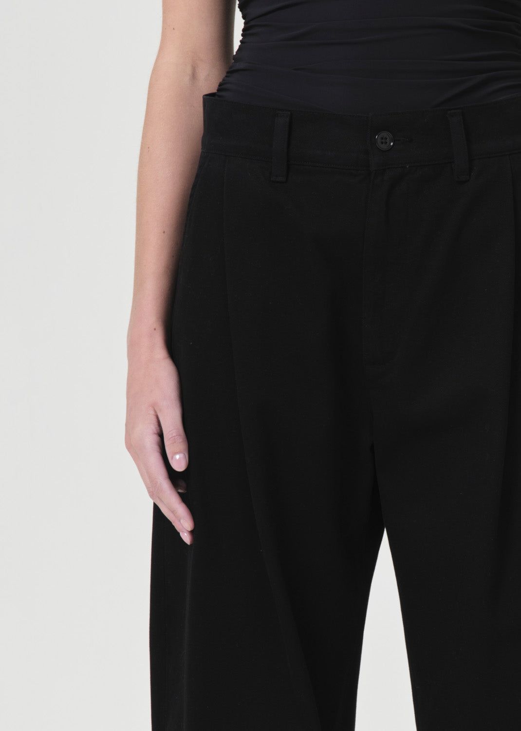 Pantalon Agolde Danika Chino Femme Noir | UOKJV-6048