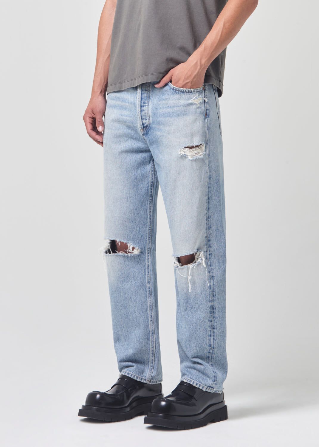 Pantalons Agolde 90's Jean Homme Threadbare | LBHQD-1803