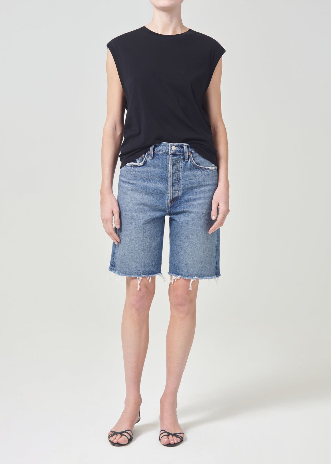 Short Agolde 90\'s Mid Rise Loose Short Femme Precision | XWDQC-2710