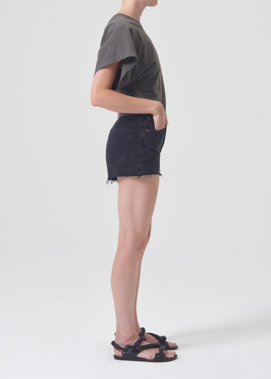Short Agolde Mila Vintage High Rise Short Femme Slow Burn | PYSMQ-0879