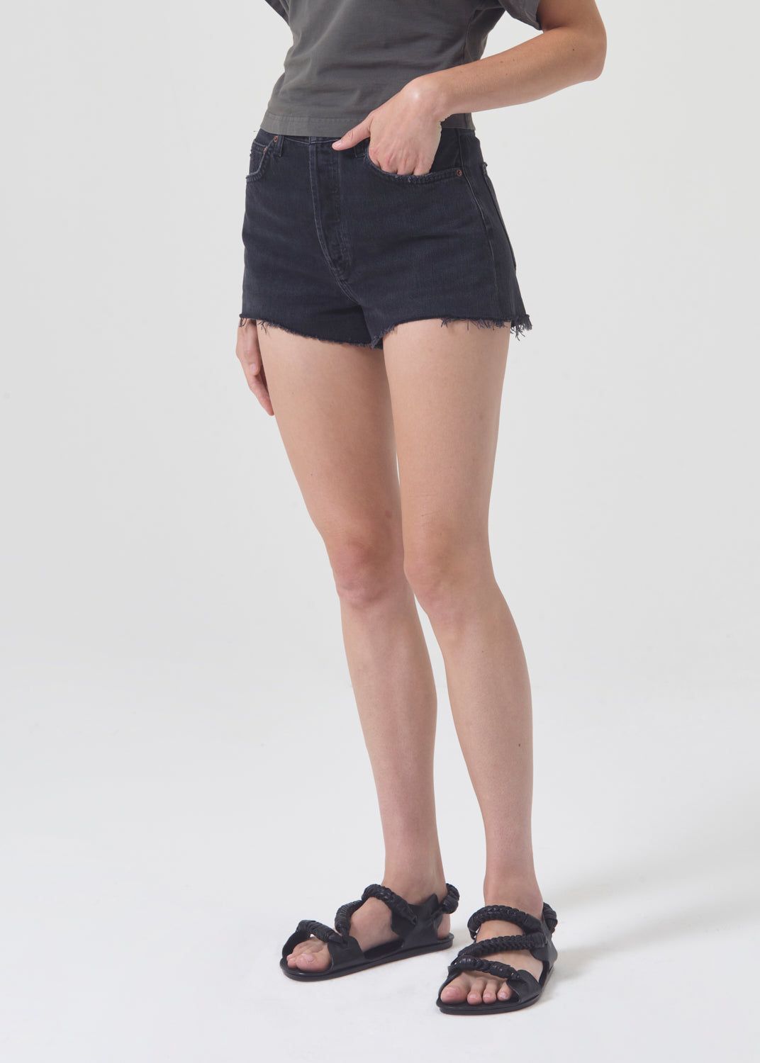 Short Agolde Mila Vintage High Rise Short Femme Slow Burn | PYSMQ-0879