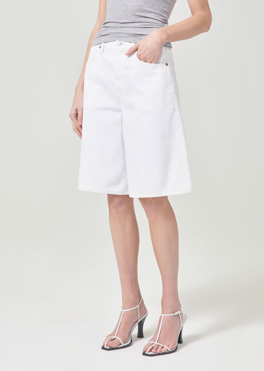 Short Agolde Nolan Short Femme Milkshake | RDKAC-3871