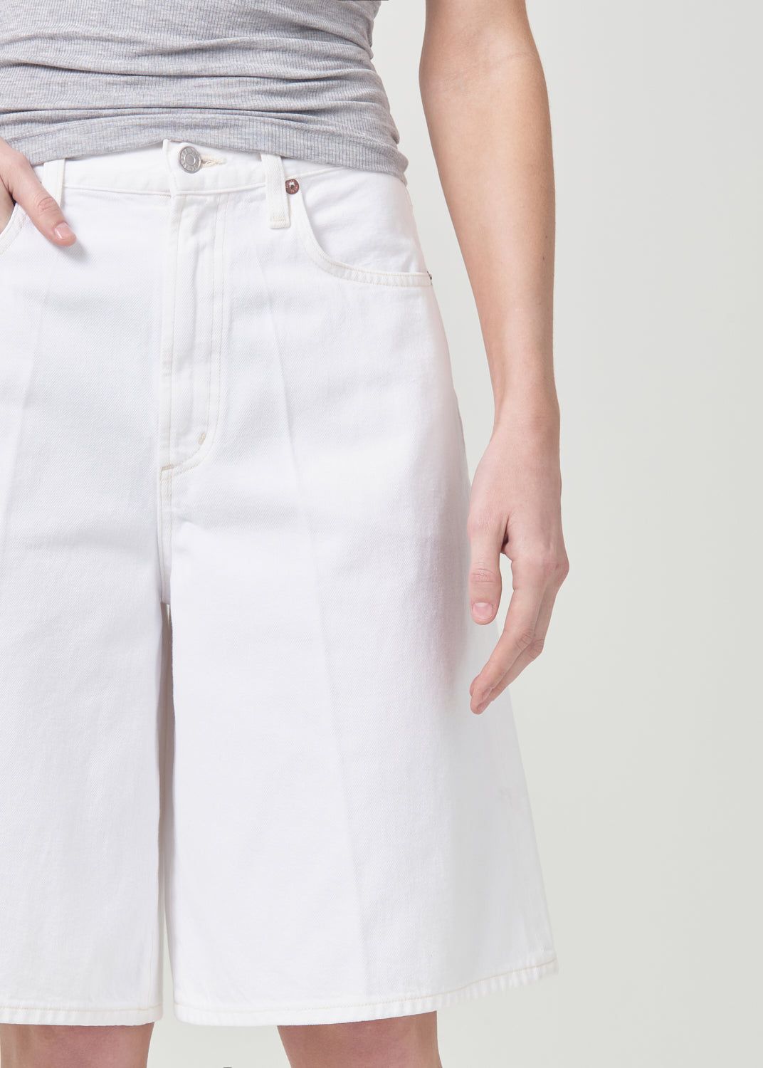 Short Agolde Nolan Short Femme Milkshake | RDKAC-3871
