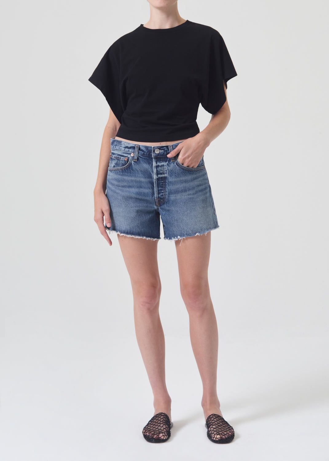 Short Agolde Parker Long Short Femme Ruin | VQPFC-8392