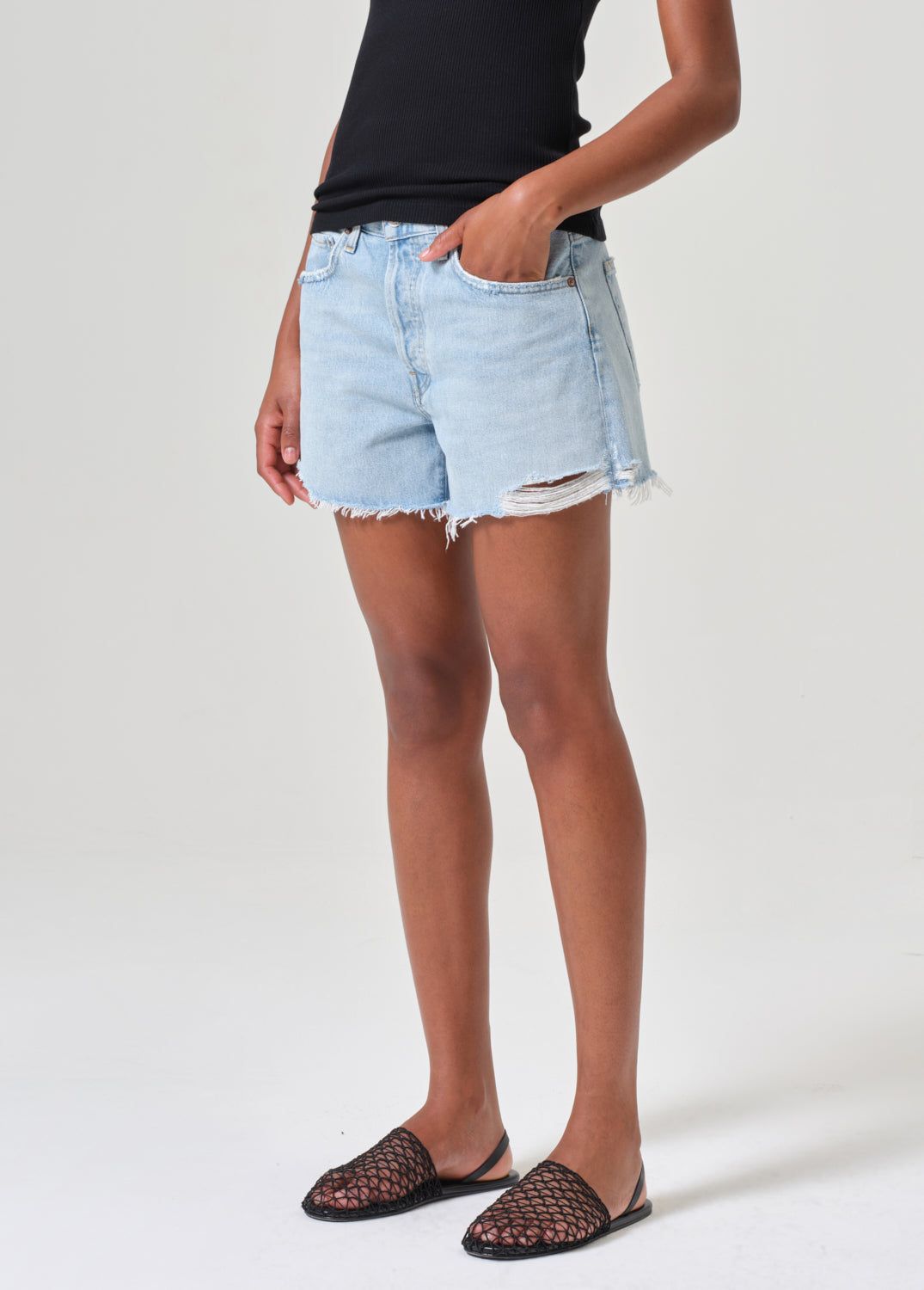 Short Agolde Parker Long Short Femme Twister | LEVAB-8617