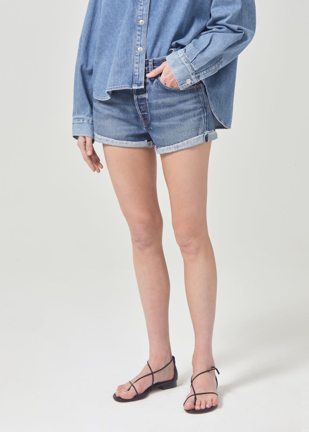 Short Agolde Parker Vintage Rolled Short Femme Ruin | QNXYF-5478