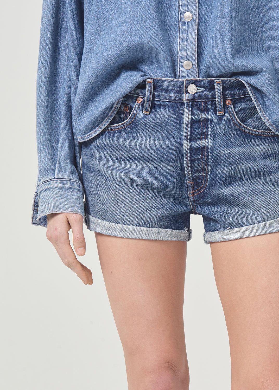 Short Agolde Parker Vintage Rolled Short Femme Ruin | QNXYF-5478