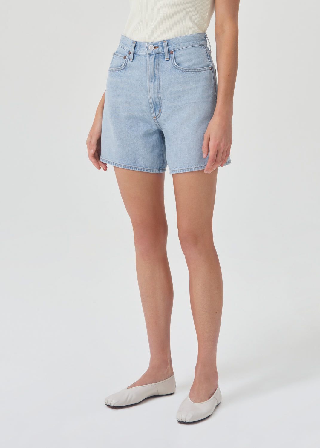 Short Agolde Stella High Rise Short Femme Innovate | KPEZJ-7286