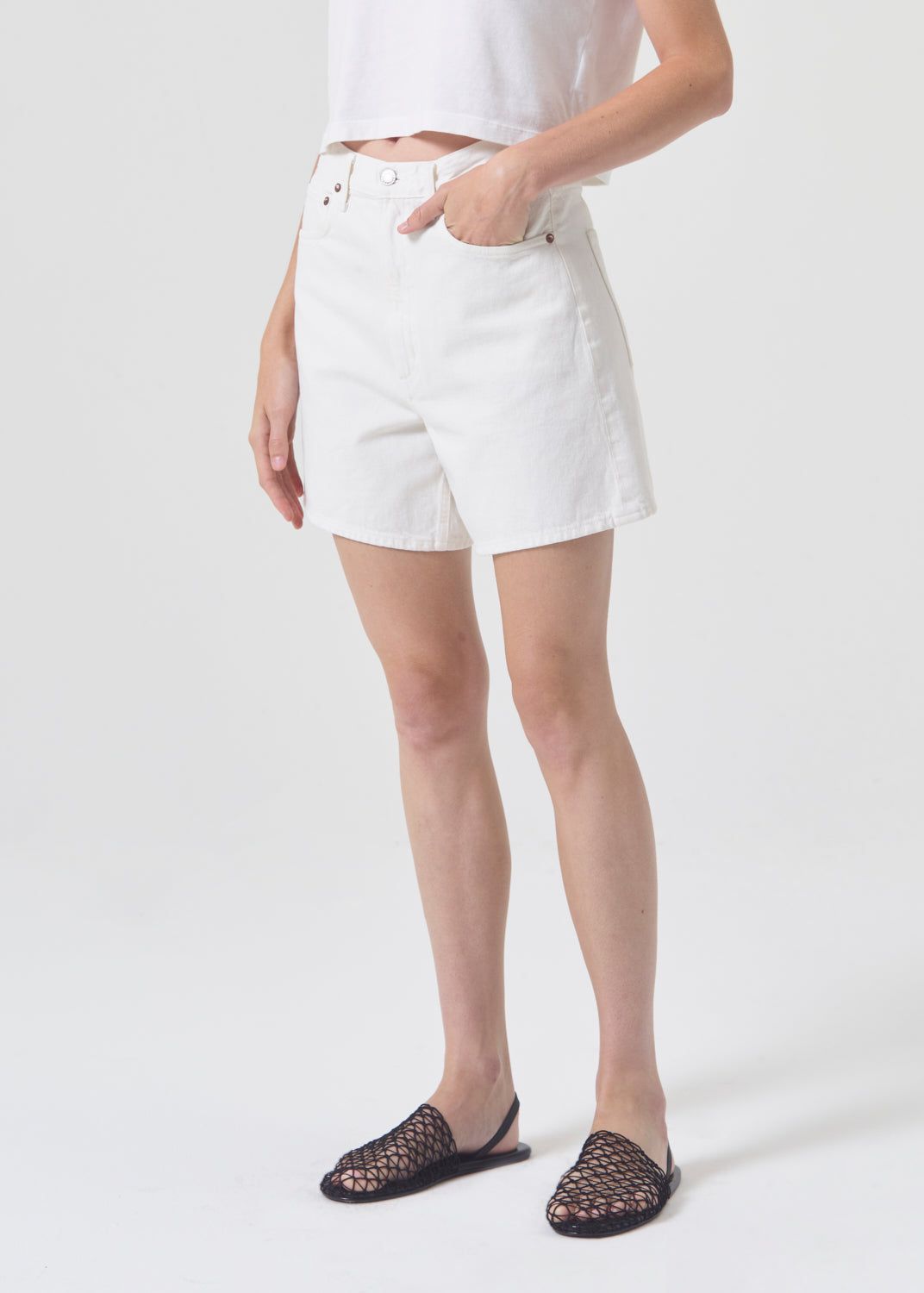 Short Agolde Stella High Rise Short Femme Fortune Cookie | XUOCH-0814