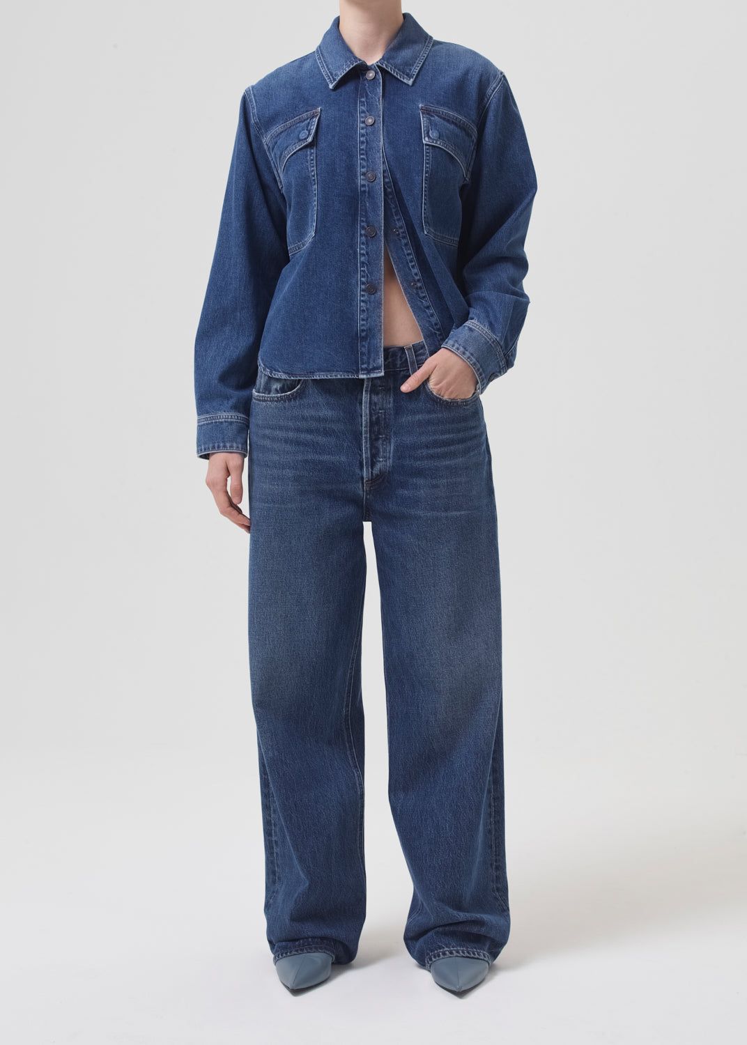 Vestes Agolde Beck Shirt Jacket Femme Believe | KUMPJ-9341