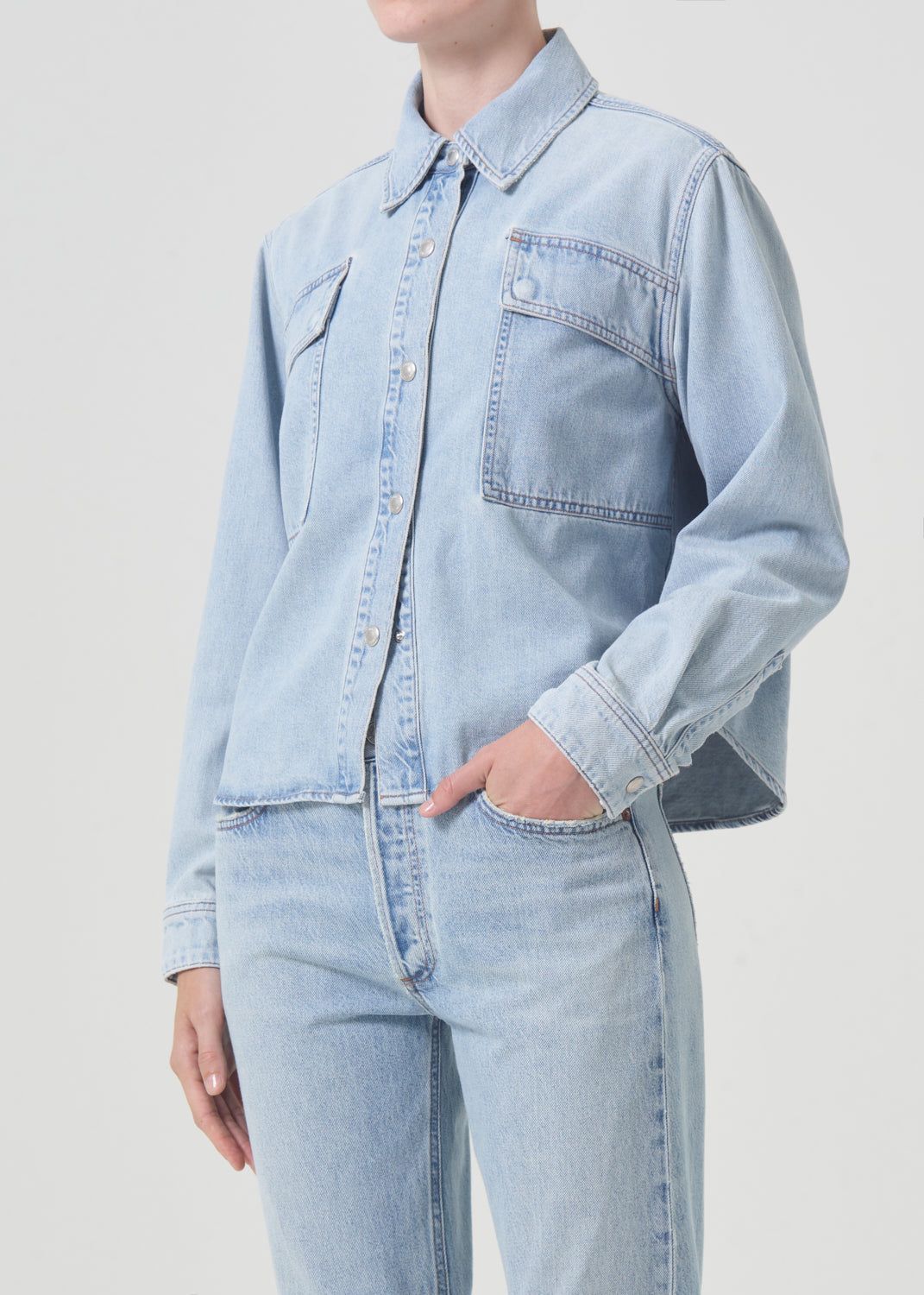 Vestes Agolde Beck Shirt Jacket Femme Past | ISTRP-5416