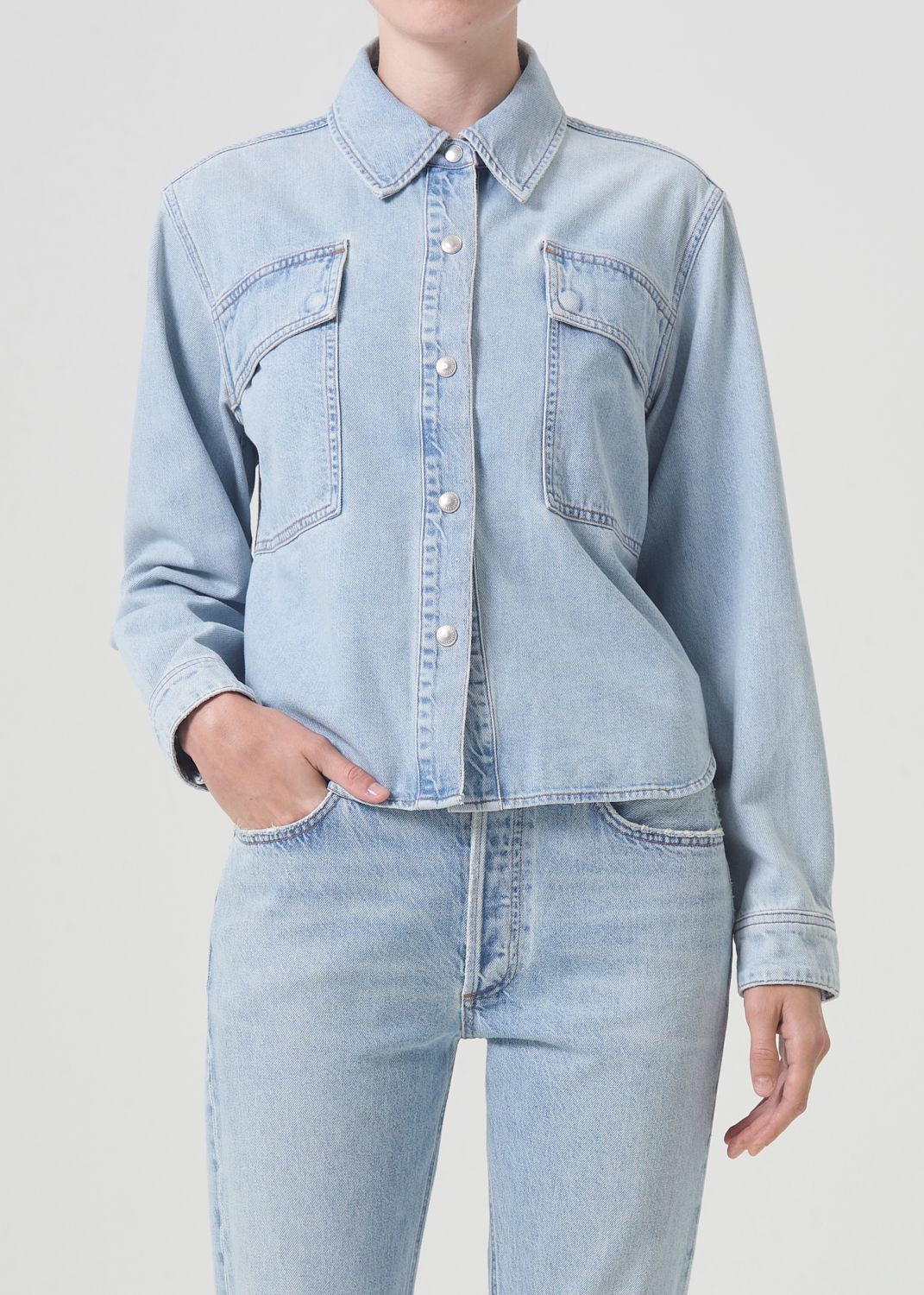 Vestes Agolde Beck Shirt Jacket Femme Past | ISTRP-5416