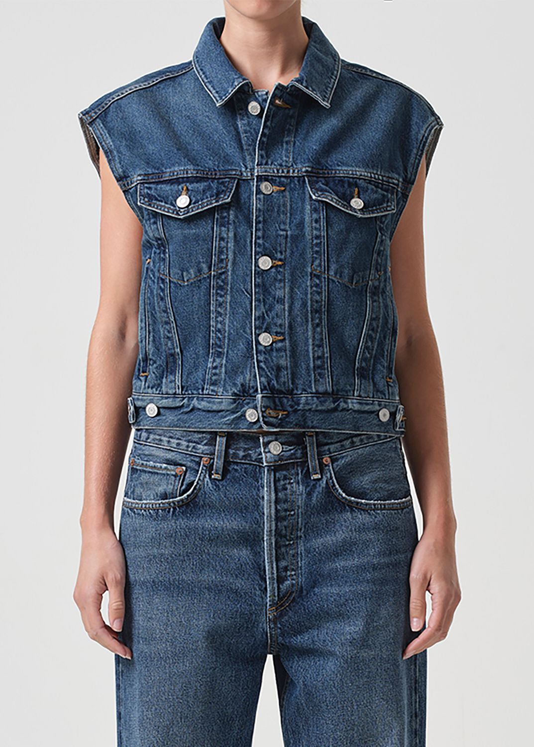 Vestes Agolde Charli Vest Femme Filter | XBNHO-7538