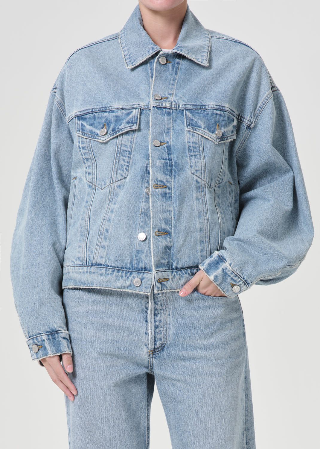 Vestes Agolde Dalton Balloon Jacket Femme Soul | YCTGI-5902