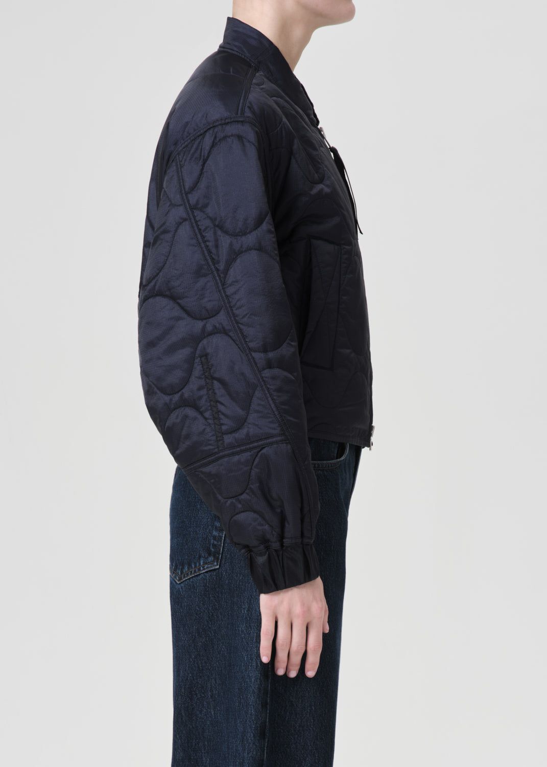 Vestes Agolde Iona Quilted Jacket Femme Ink | RYMCT-1370