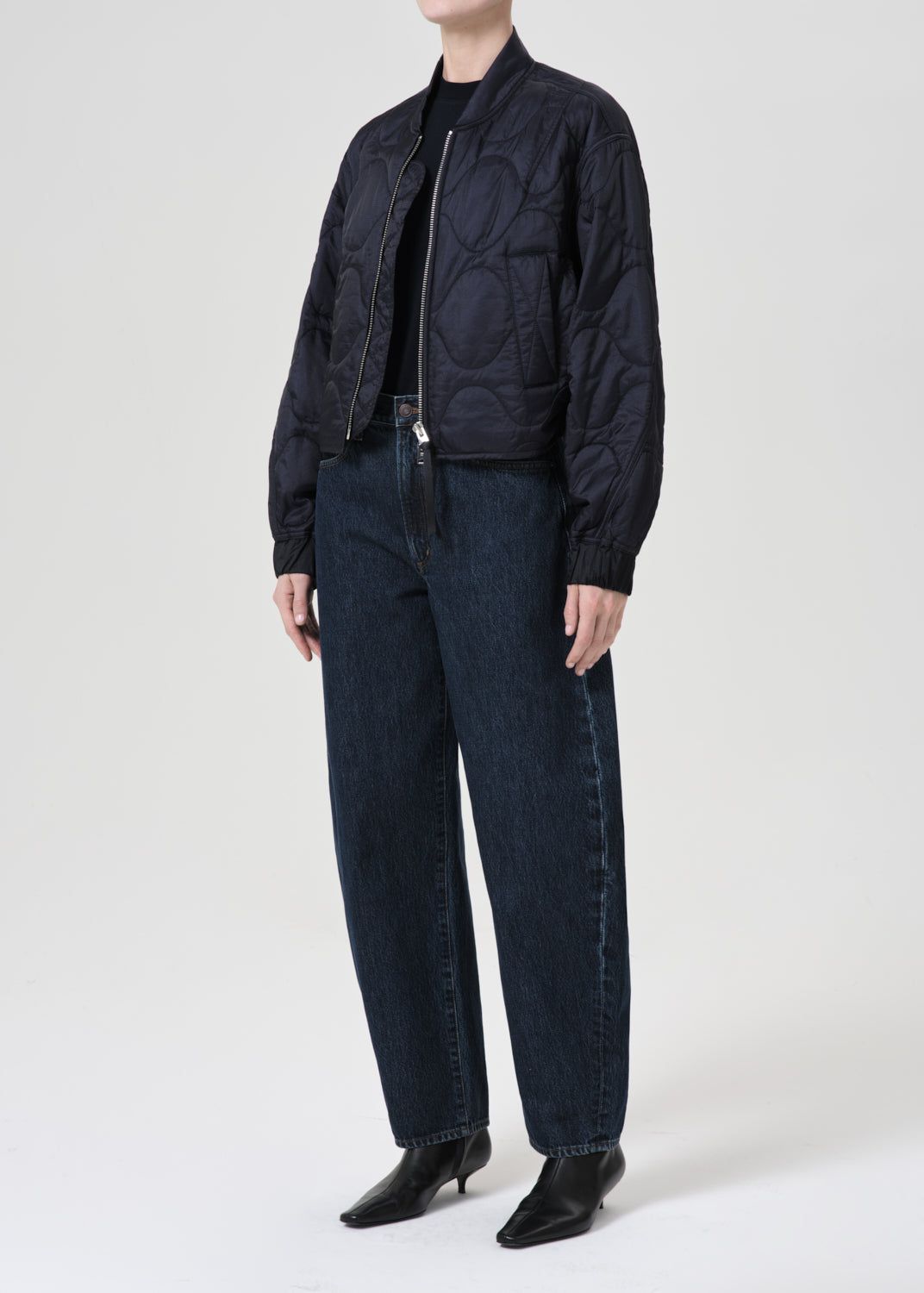 Vestes Agolde Iona Quilted Jacket Femme Ink | RYMCT-1370