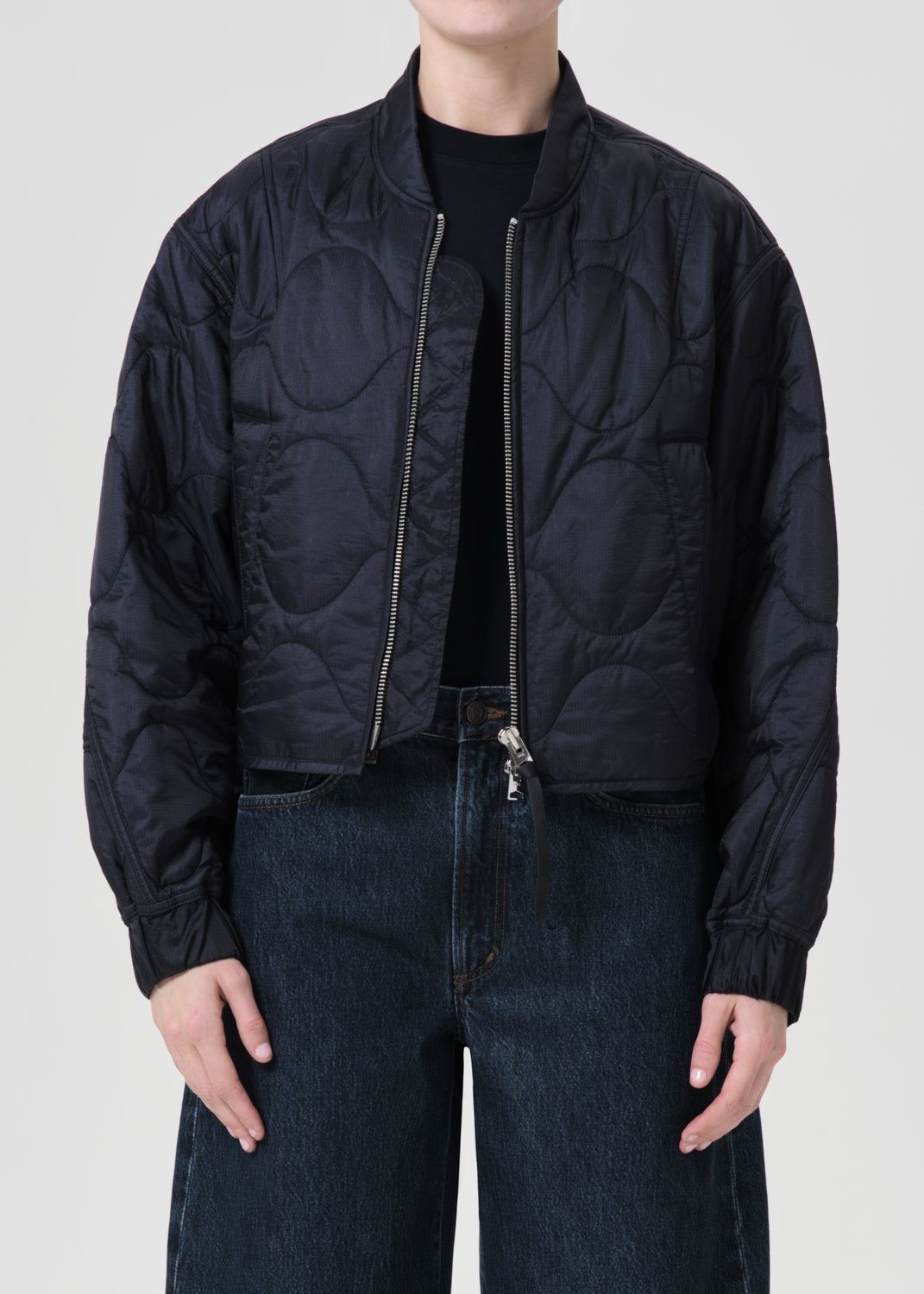 Vestes Agolde Iona Quilted Jacket Femme Ink | RYMCT-1370