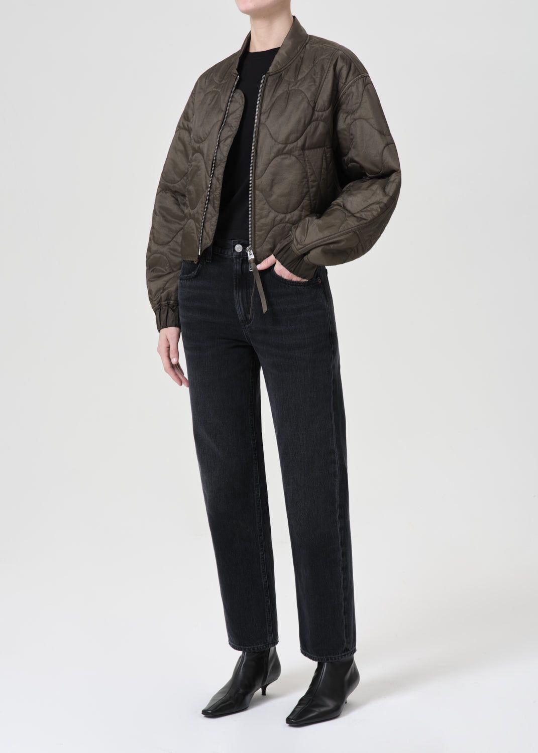 Vestes Agolde Iona Quilted Jacket Femme Vert Olive | VJDBC-2536