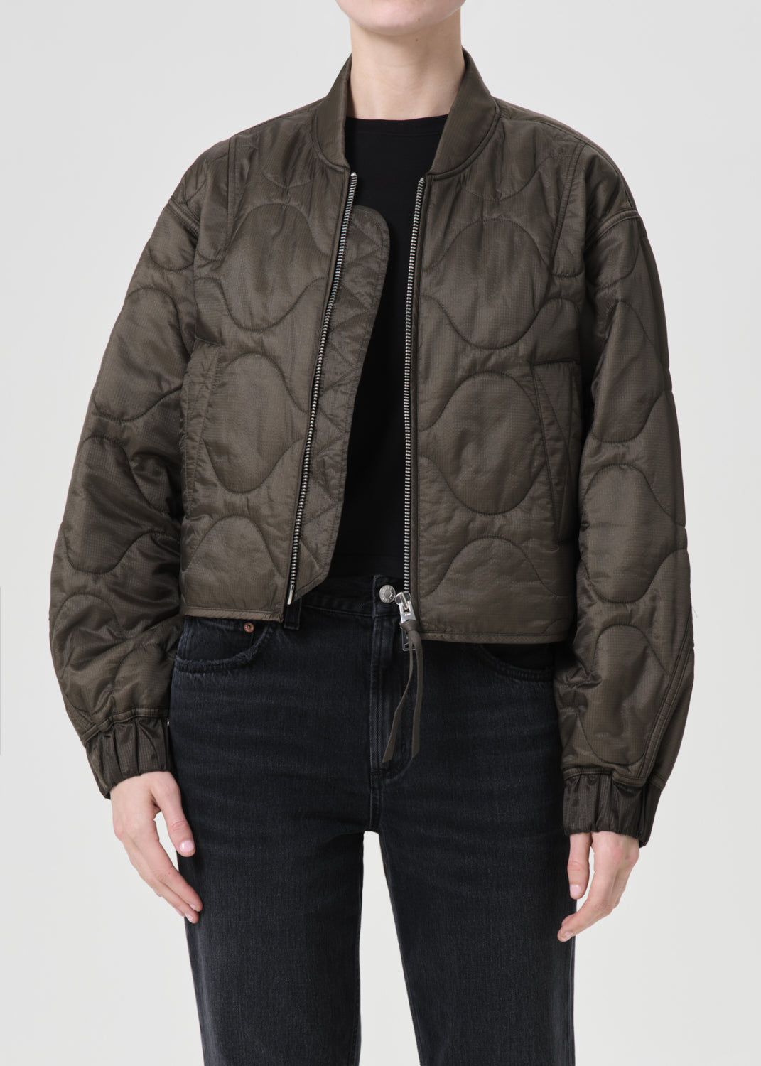 Vestes Agolde Iona Quilted Jacket Femme Vert Olive | VJDBC-2536