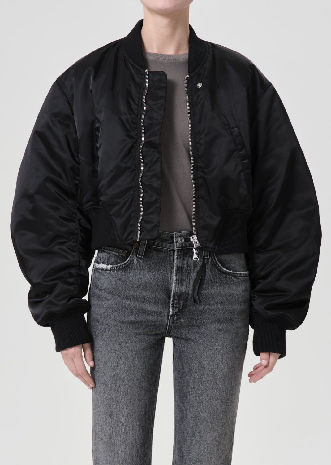 Vestes Agolde Jett Bomber Jacket Femme Noir | OTRSG-2487