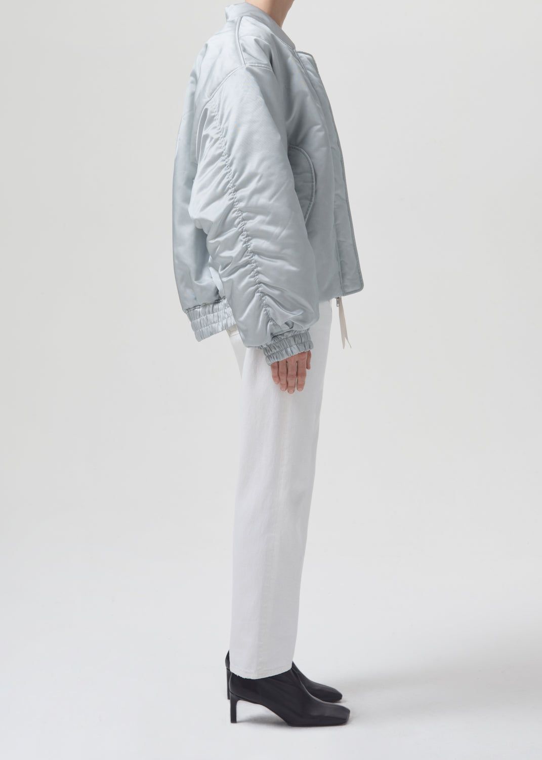 Vestes Agolde Shoreditch Ski Club Nisa Bomber Jacket Femme Oyster | ROBUJ-3406