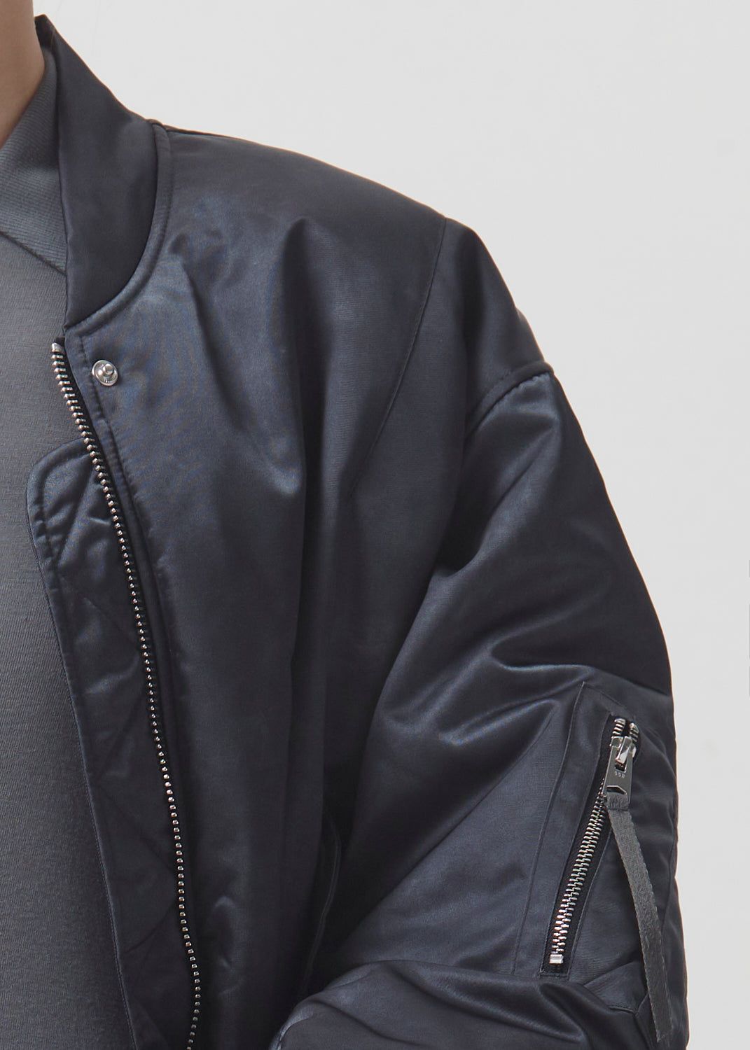 Vestes Agolde Shoreditch Ski Club Nisa Bomber Jacket Femme Slate | GNVIA-5260
