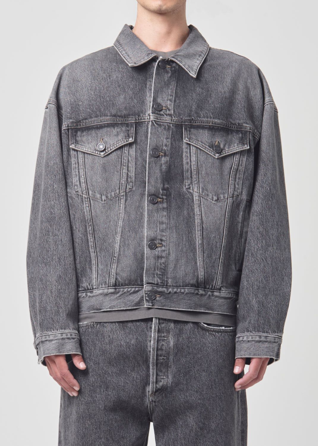 Vestes Agolde Stefano Jean Jacket Homme Fresh | YROSJ-5406